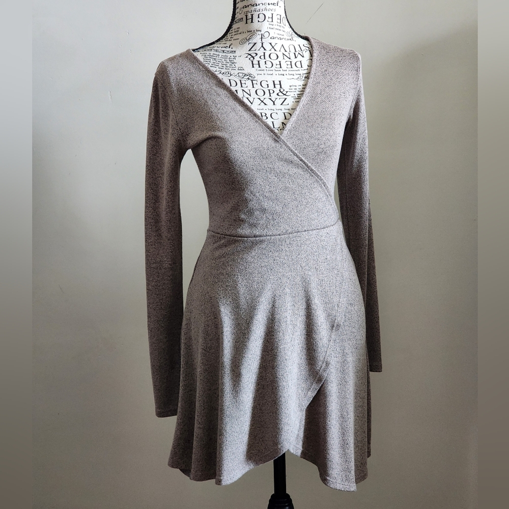 Forever 21 Heather Gray Long Sleeve Dress